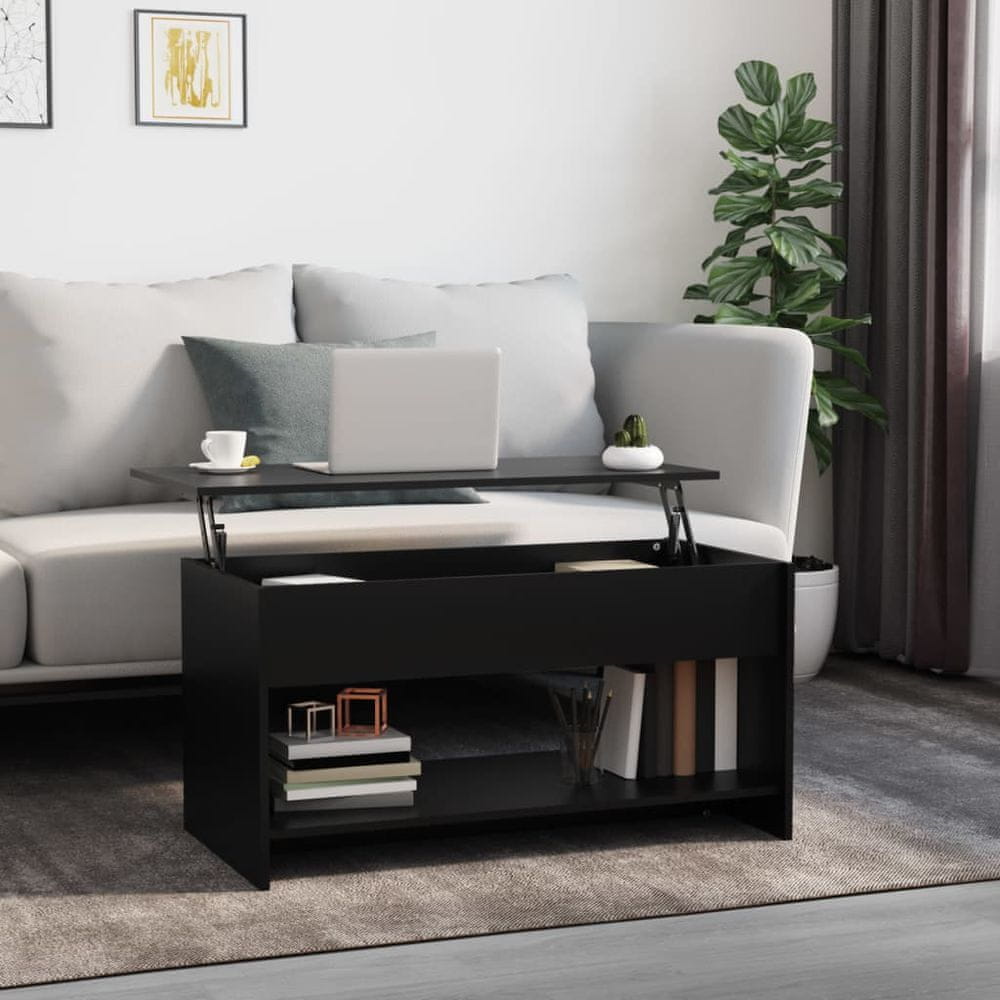 Petromila vidaXL Konferenčný stolík čierny 102x50x52,5 cm spracované drevo